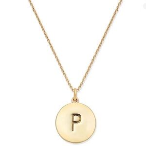 Kate Spade New York Initial Pendant Necklace P Gold